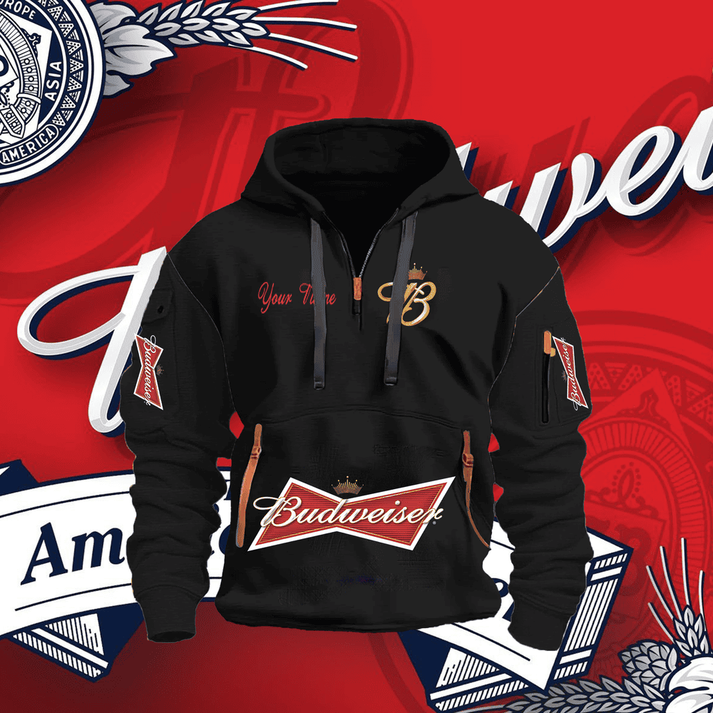BUD FULL PRINT QUATER ZIPPER JACKET