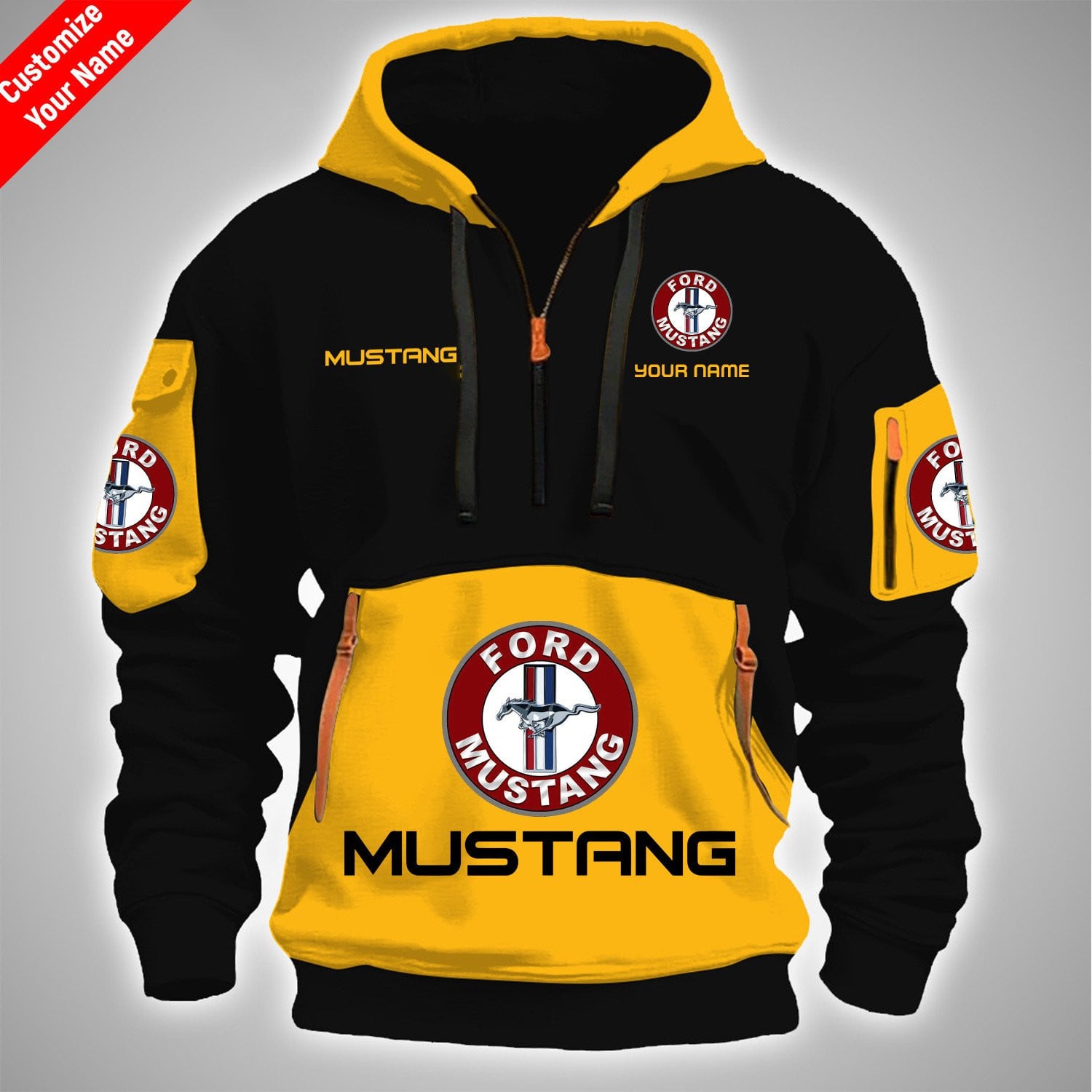 MT FULL PRINT QUATER ZIPPER JACKET