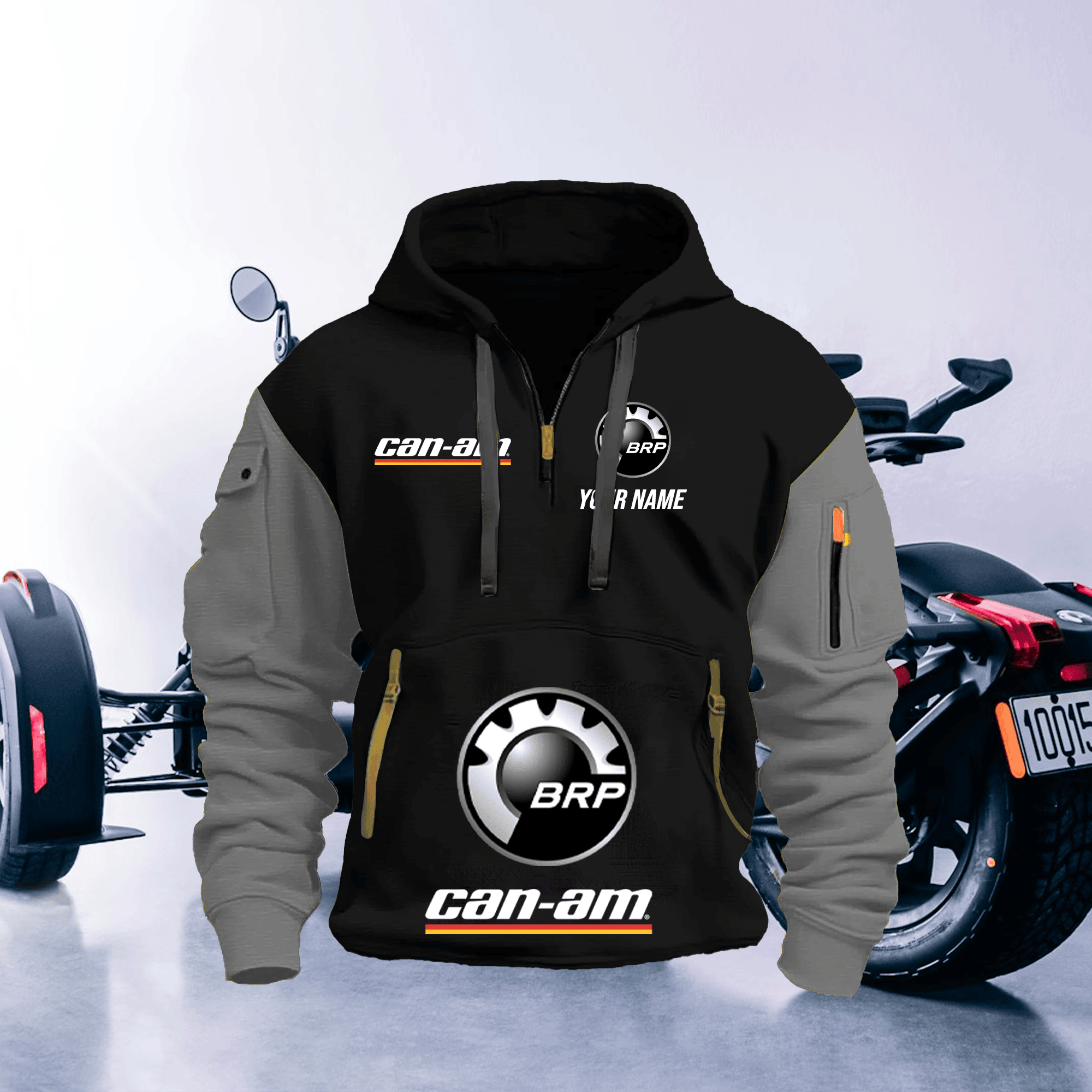 CA FULL PRINT QUATER ZIPPER JACKET