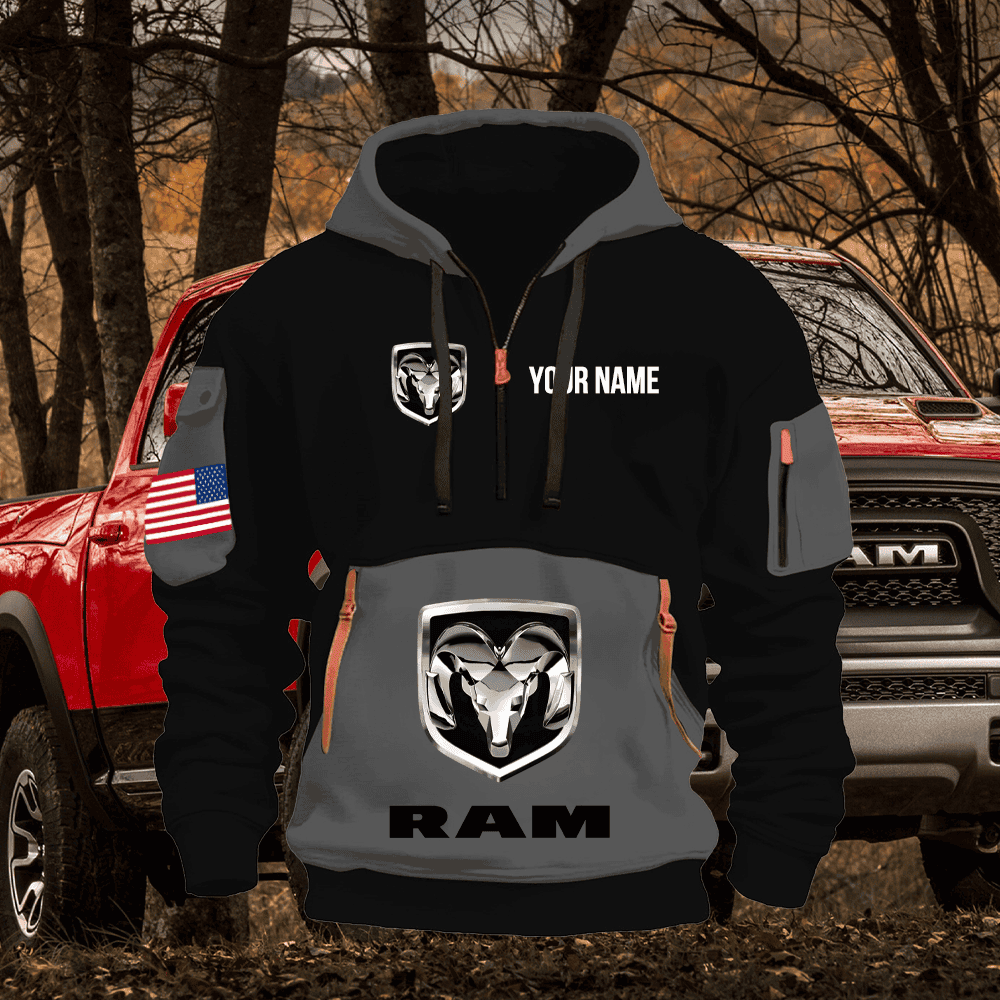 RAM Custom Print Quarter Zipper Jacket