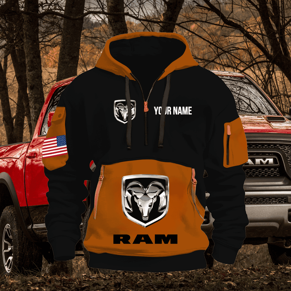 RAM Custom Print Quarter Zipper Jacket
