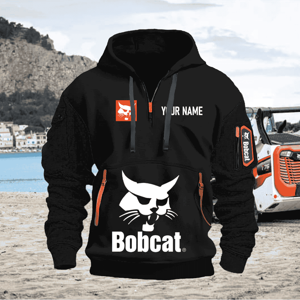 BC PRINT QUATER ZIPPER JACKET