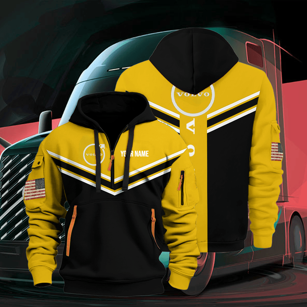 VV custom print name quarter zipper jacket