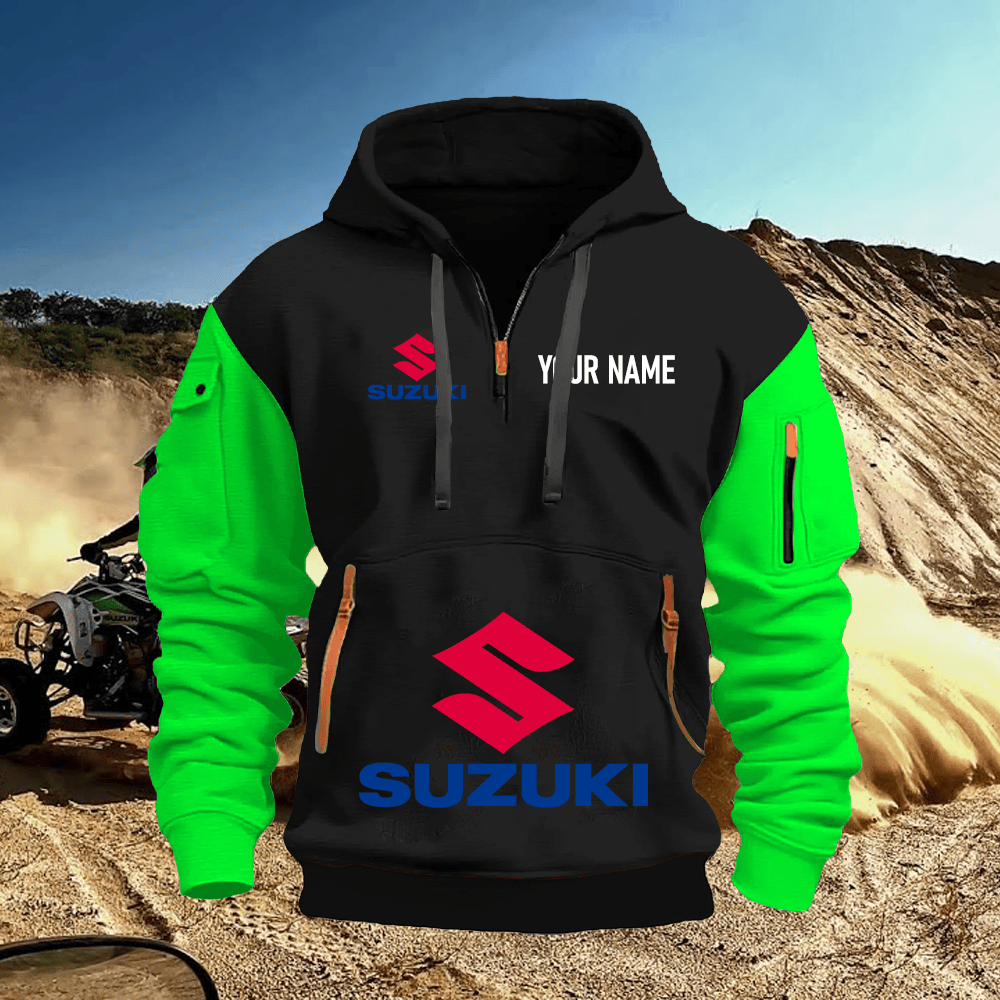 SZ Custom Name Quarter Zipper Hoodie