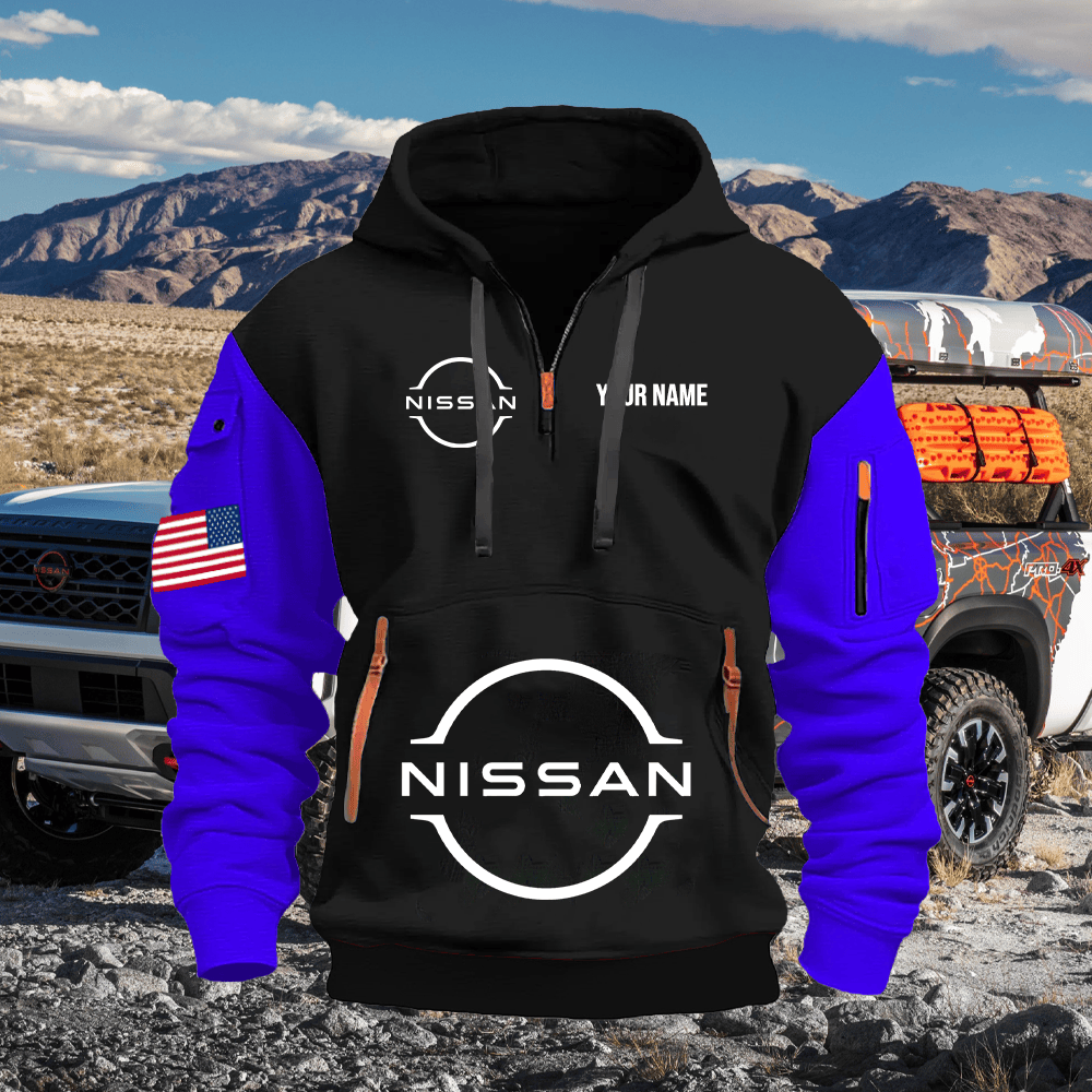 NS Custom Print Name Quarter Zipper Hoodie