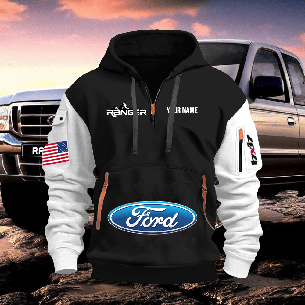 RG Custom Print Name Quarter Zipper Hoodie