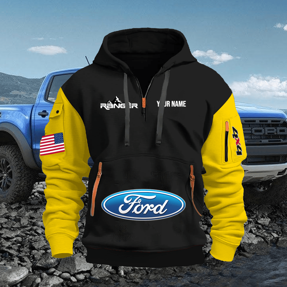 RG Custom Print Name Quarter Zipper Hoodie