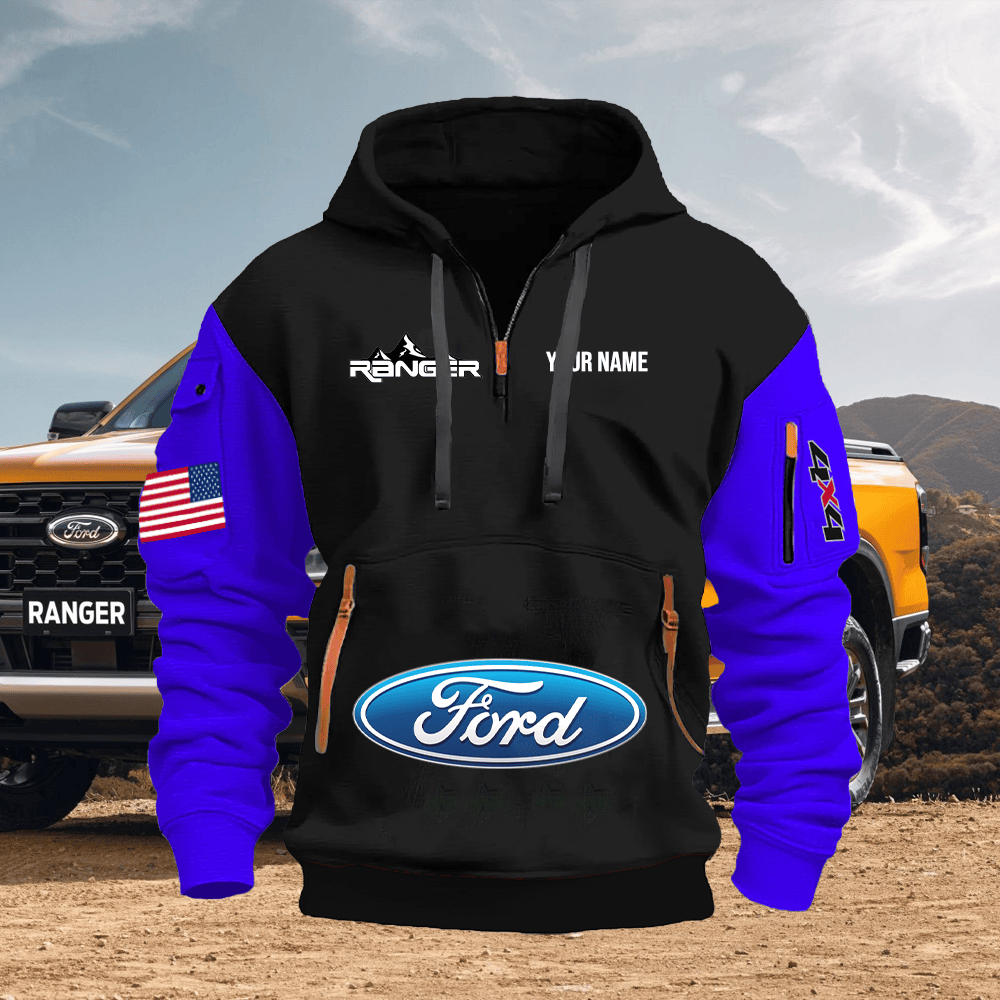 RG Custom Print Name Quarter Zipper Hoodie