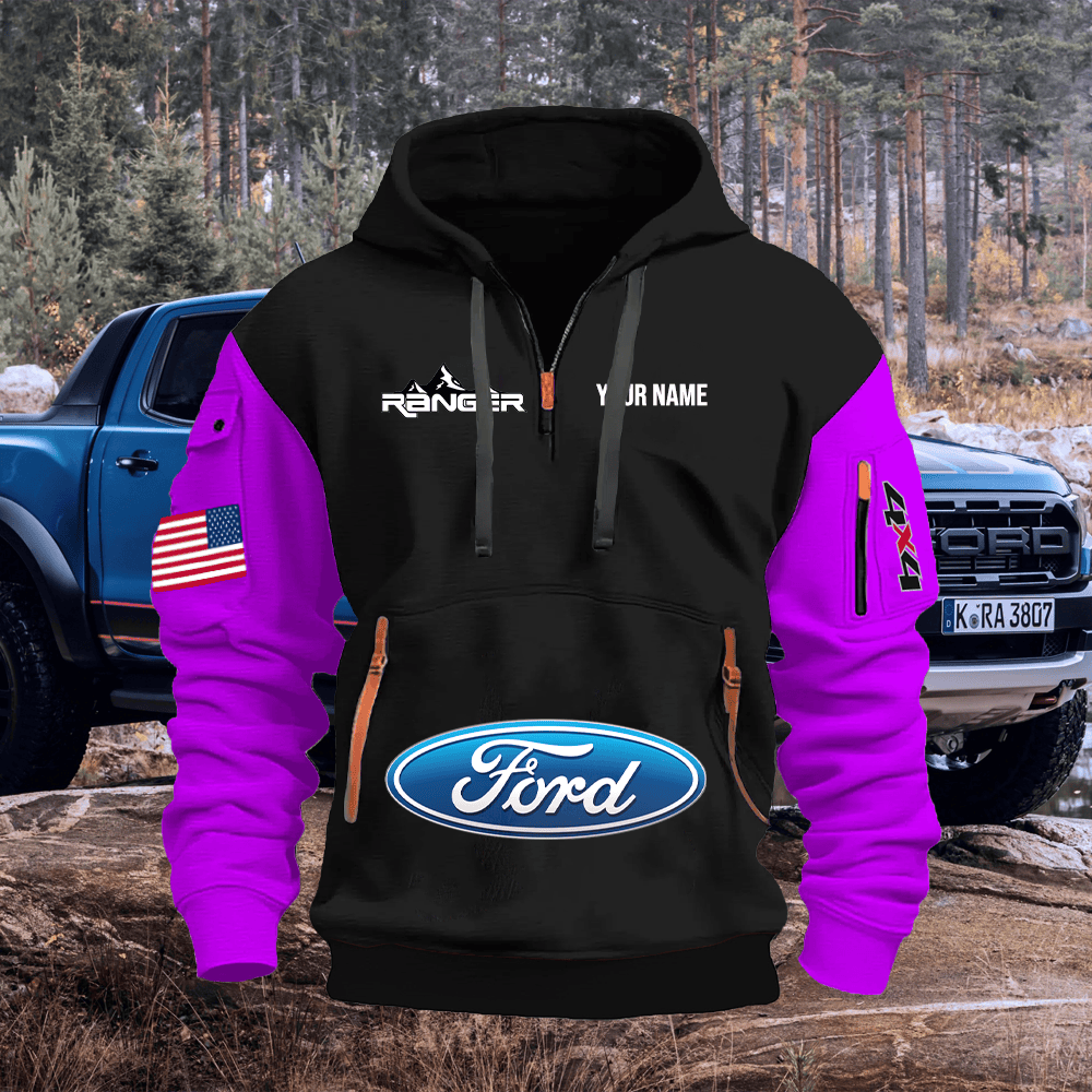 RG Custom Print Name Quarter Zipper Hoodie