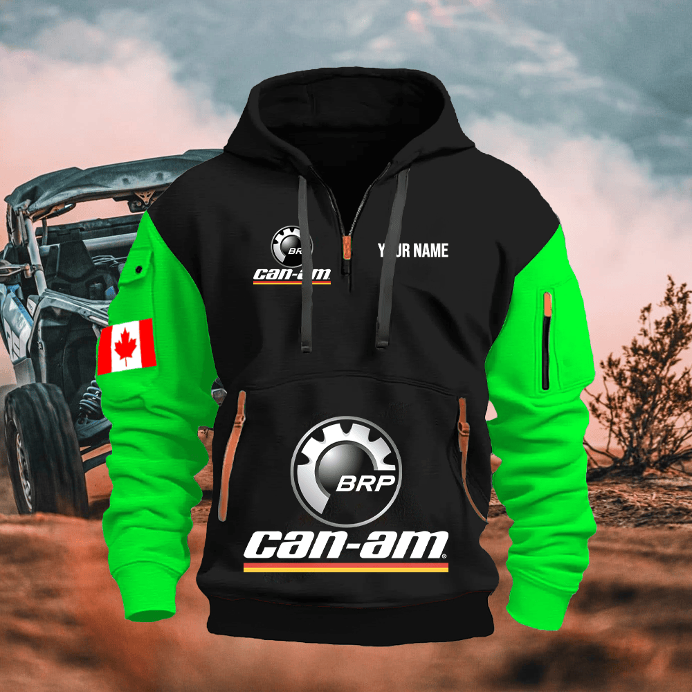 CA CA Custom Name Quarter Zipper Hoodie