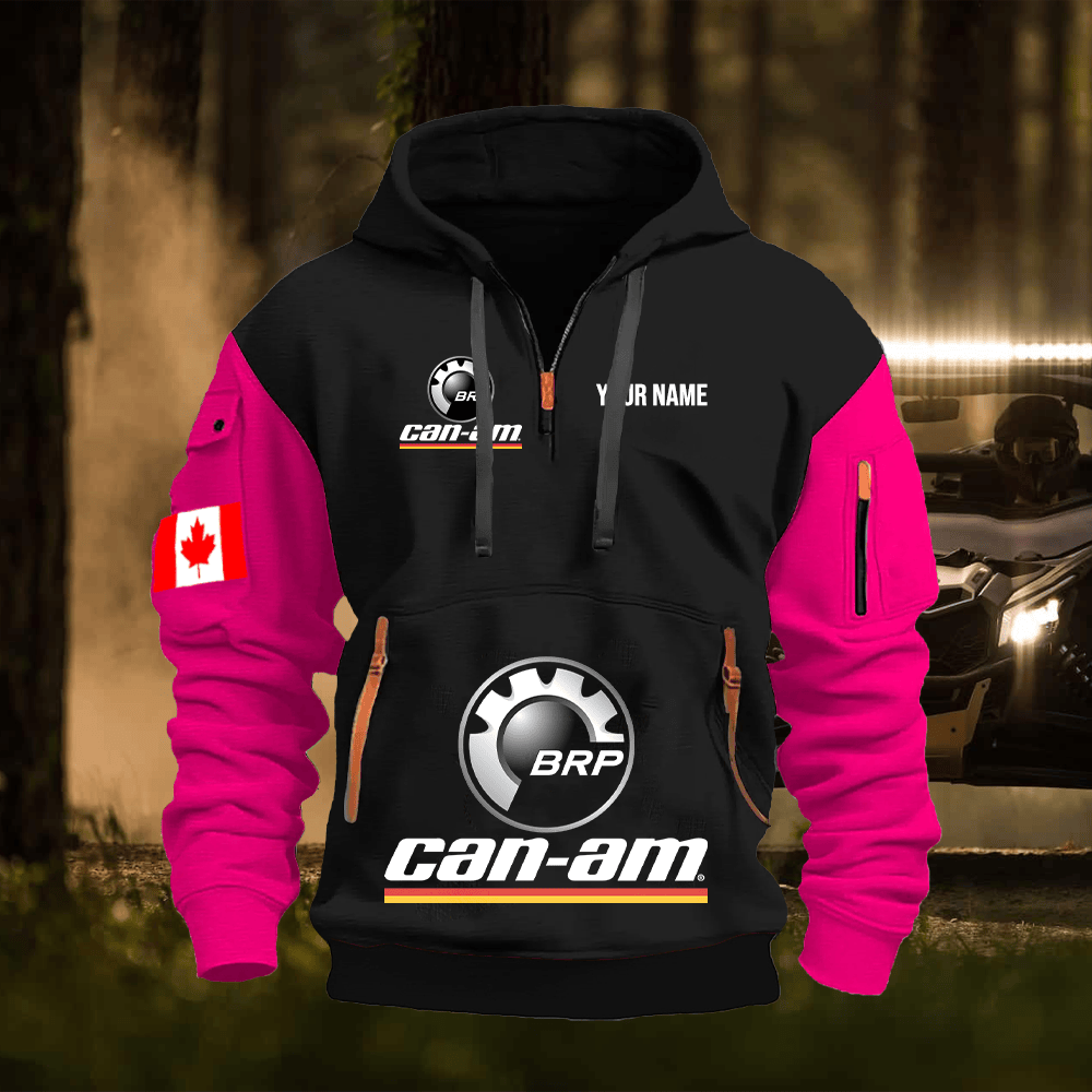 CA CA Custom Name Quarter Zipper Hoodie