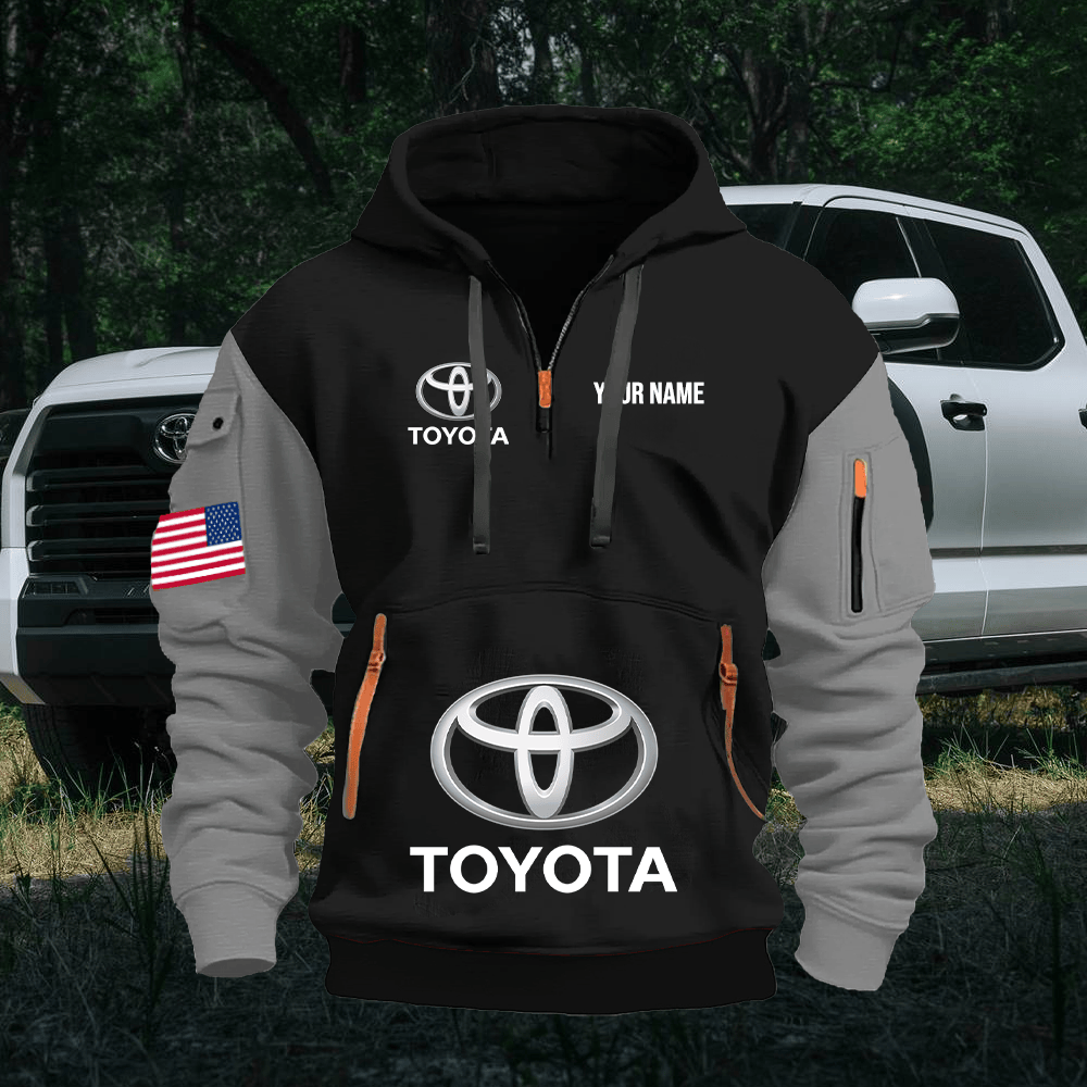 TY1 Custom Print Name Quarter Zipper Hoodie