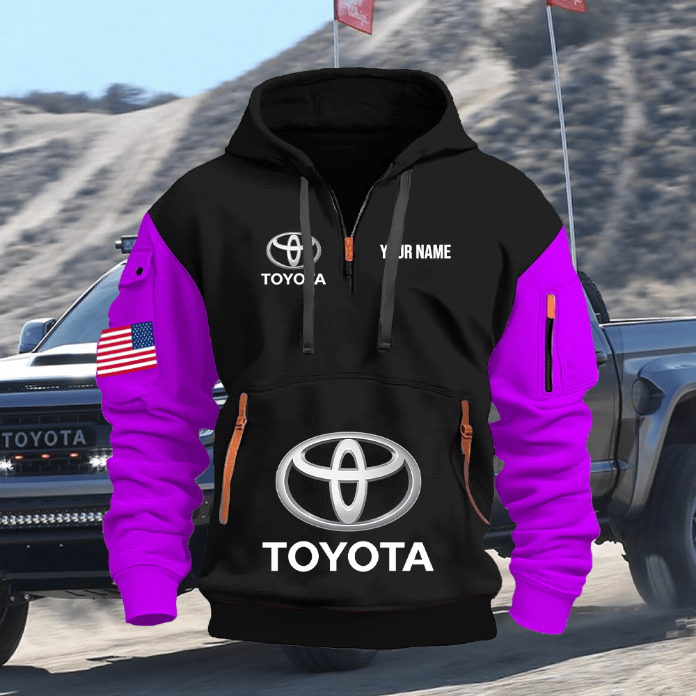 TY1 Custom Print Name Quarter Zipper Hoodie