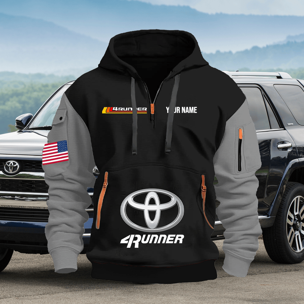 TY2 Custom Print Name Quarter Zipper Hoodie
