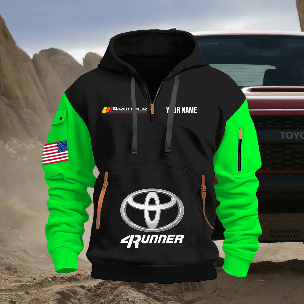 TY2 Custom Print Name Quarter Zipper Hoodie