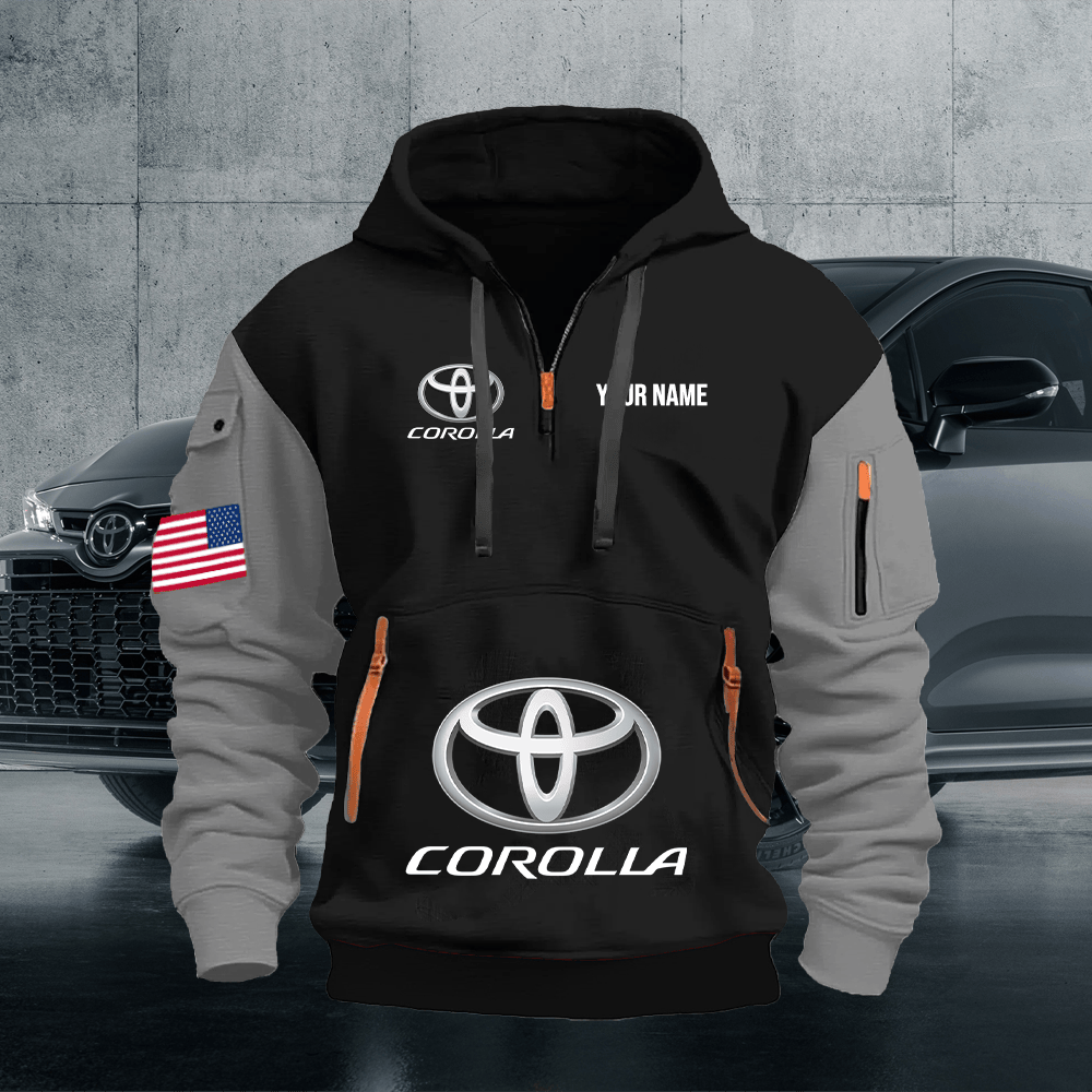 TY4 Custom Print Name Quarter Zipper Hoodie