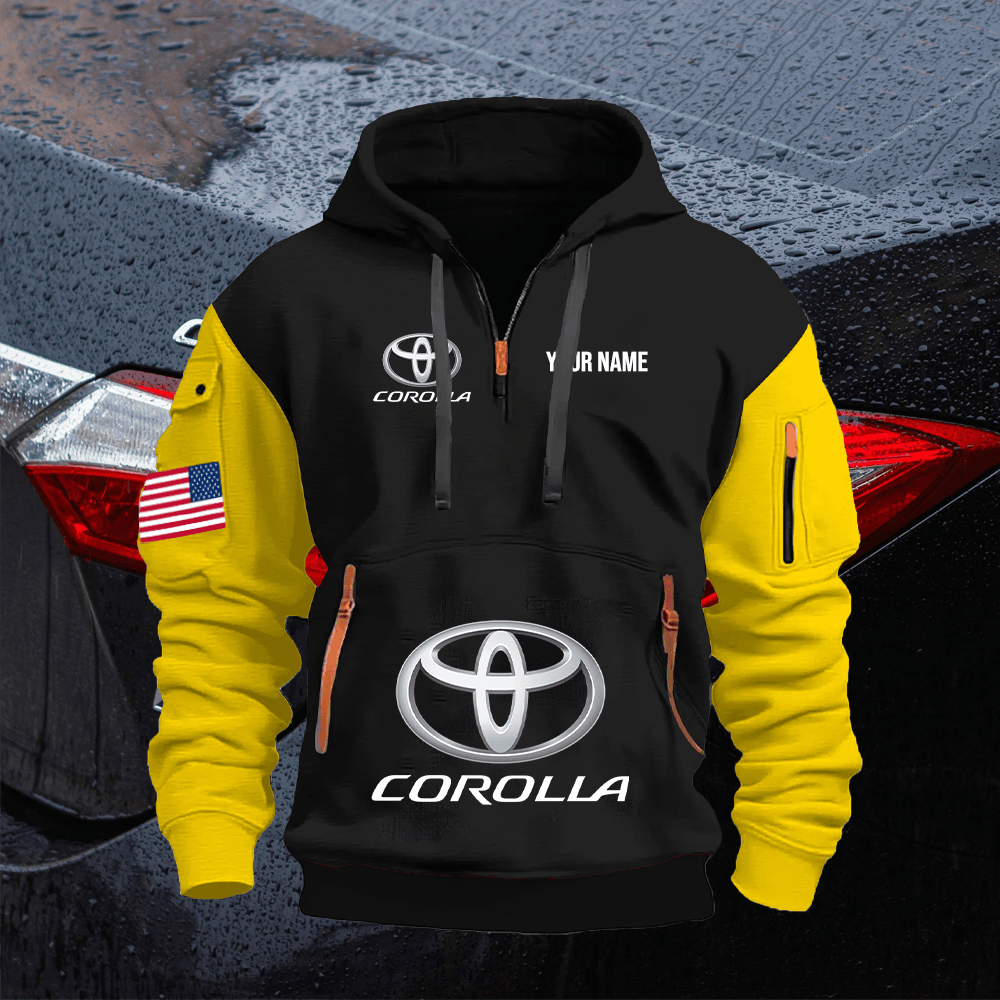 TY4 Custom Print Name Quarter Zipper Hoodie