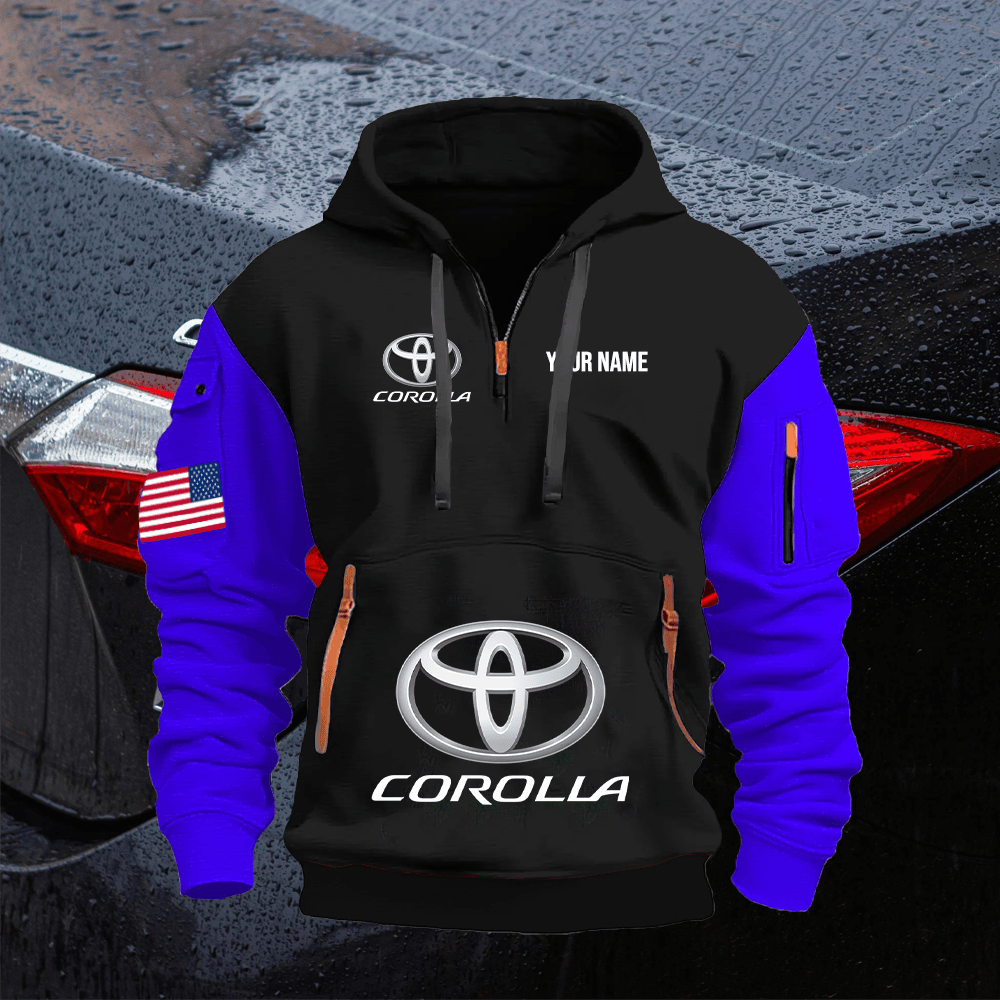 TY4 Custom Print Name Quarter Zipper Hoodie