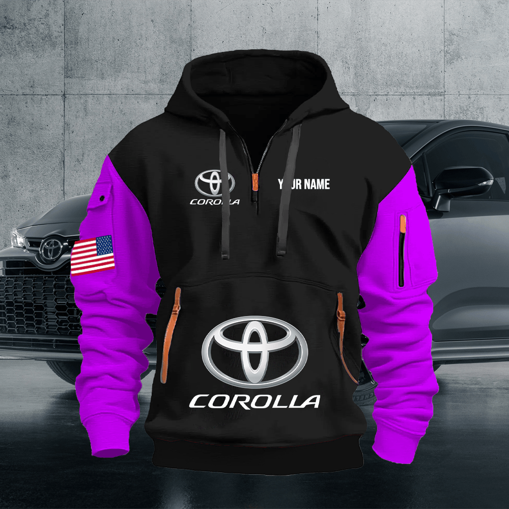 TY4 Custom Print Name Quarter Zipper Hoodie