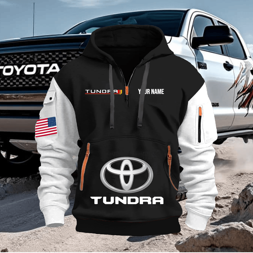 TY6 Custom Print Name Quarter Zipper Hoodie