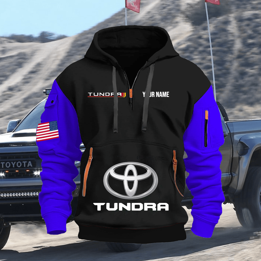 TY6 Custom Print Name Quarter Zipper Hoodie