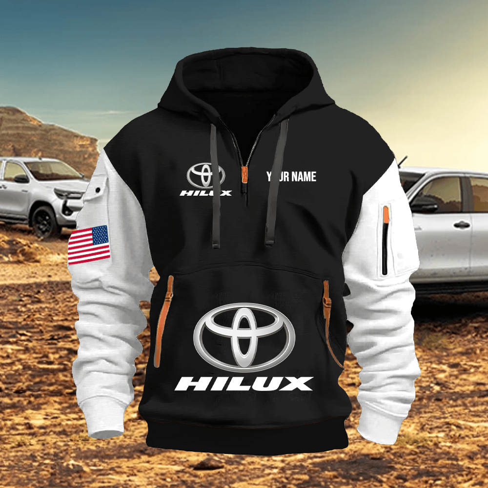 TY9 Custom Print Name Quarter Zipper Hoodie