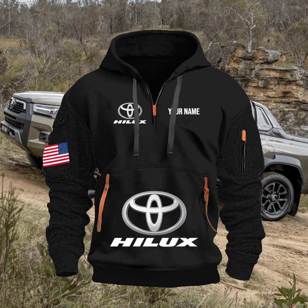 TY9 Custom Print Name Quarter Zipper Hoodie