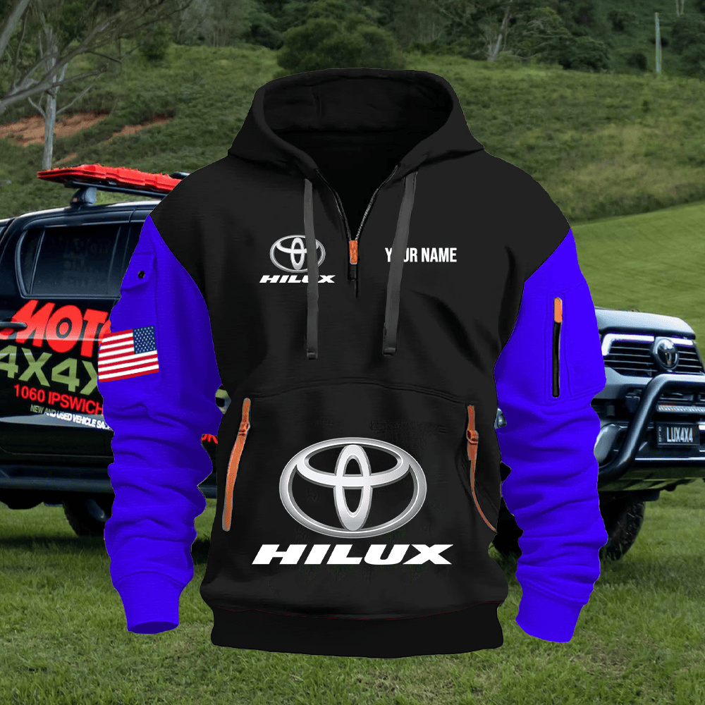 TY9 Custom Print Name Quarter Zipper Hoodie