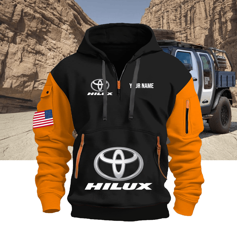 TY9 Custom Print Name Quarter Zipper Hoodie