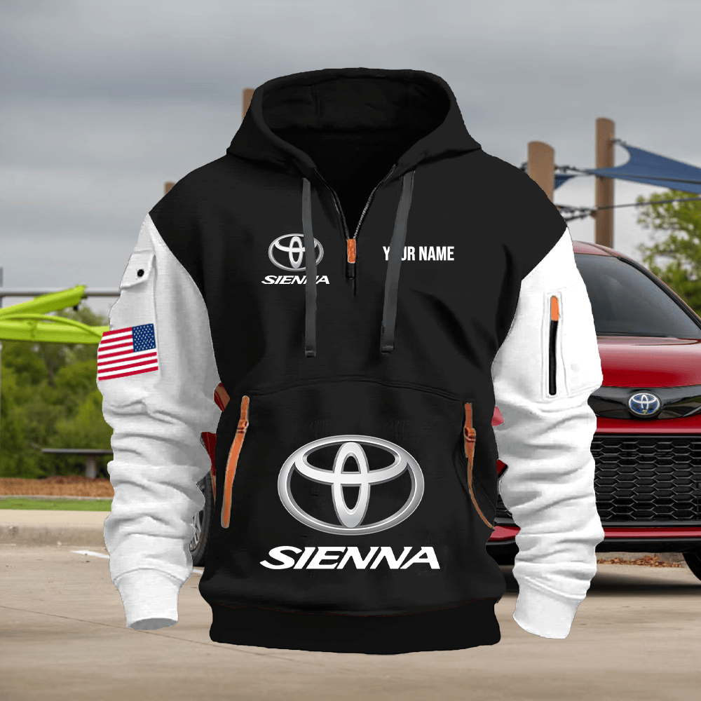TY10 Custom Print Name Quarter Zipper Hoodie