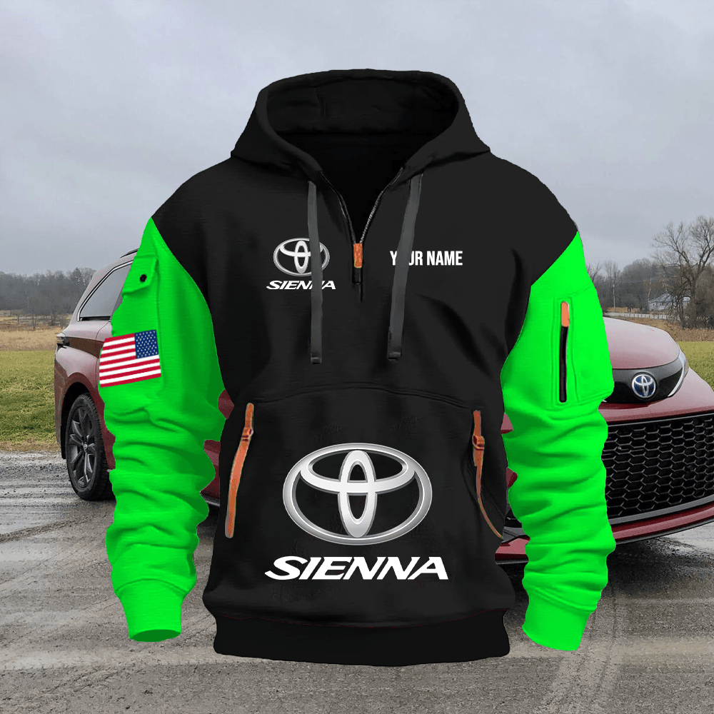 TY10 Custom Print Name Quarter Zipper Hoodie