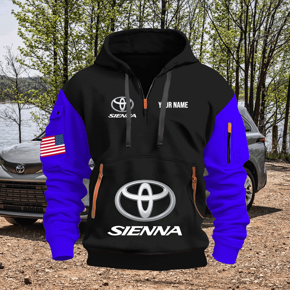 TY10 Custom Print Name Quarter Zipper Hoodie