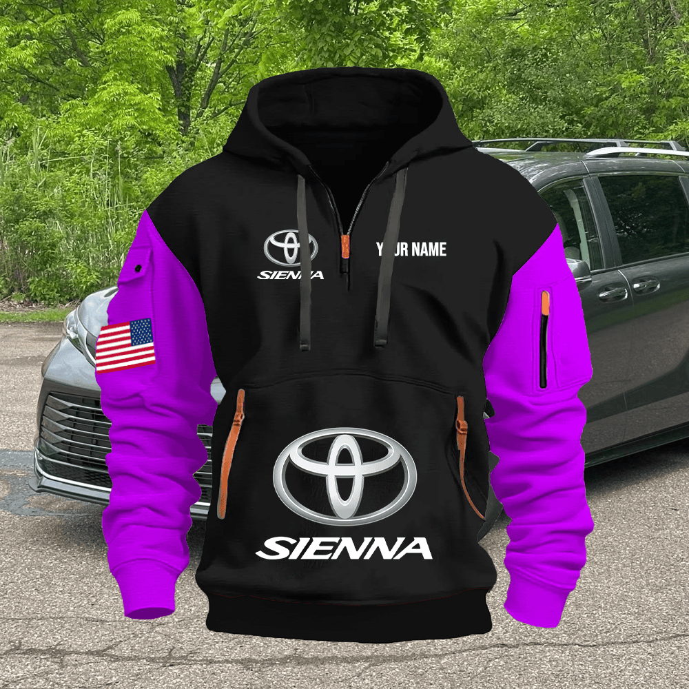 TY10 Custom Print Name Quarter Zipper Hoodie