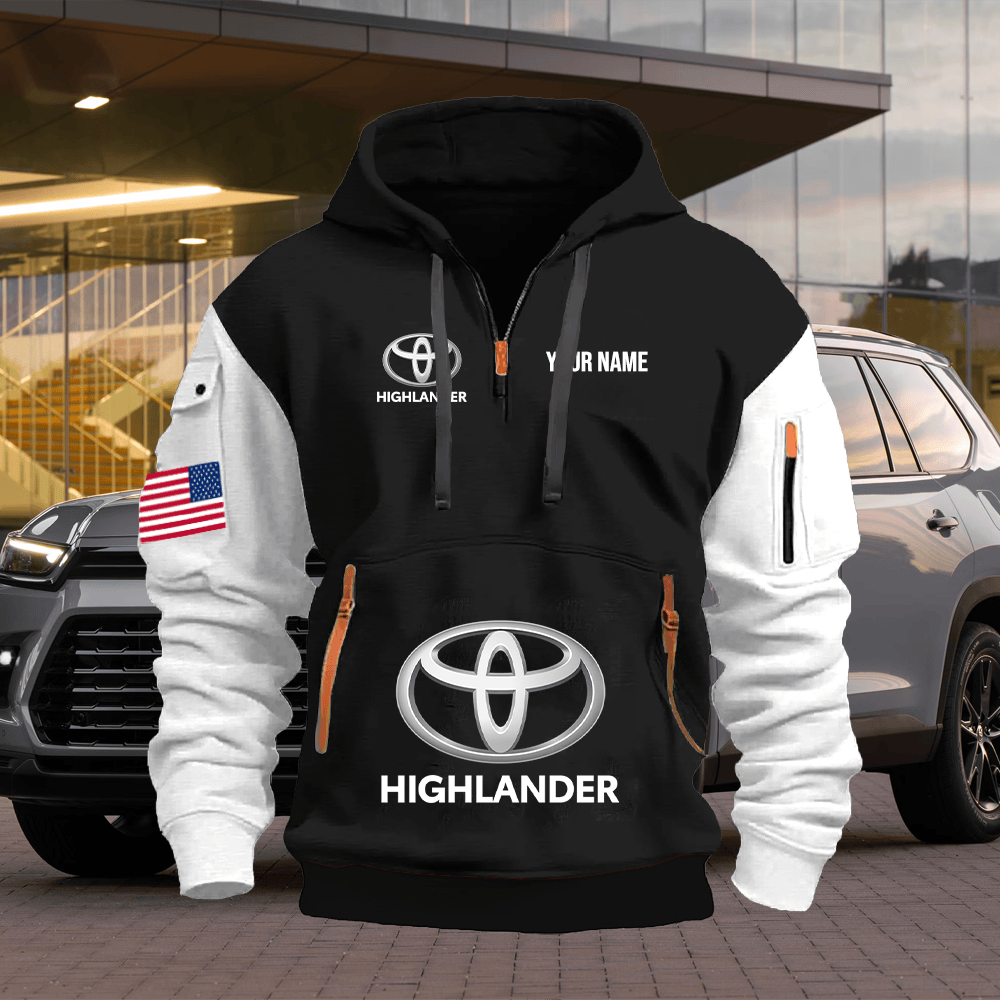 TY11 Custom Print Name Quarter Zipper Hoodie