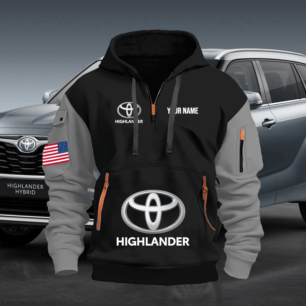 TY11 Custom Print Name Quarter Zipper Hoodie