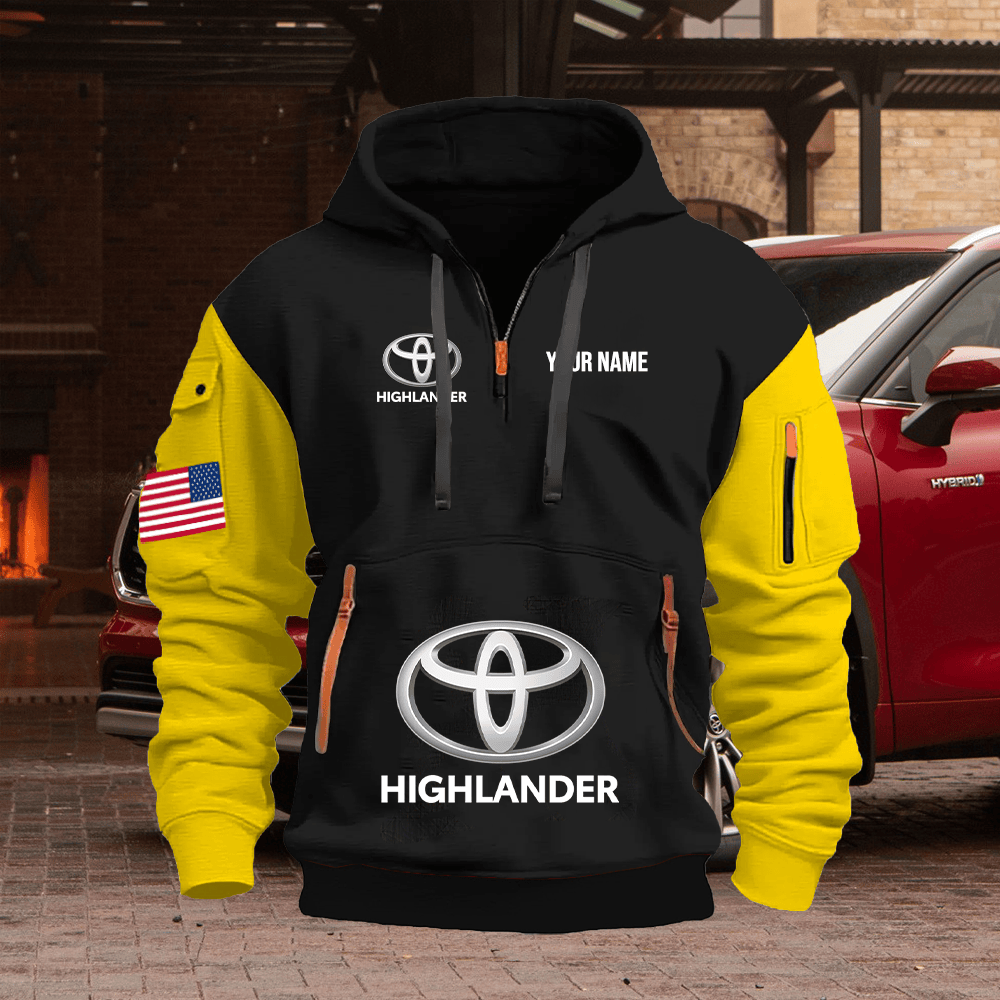 TY11 Custom Print Name Quarter Zipper Hoodie