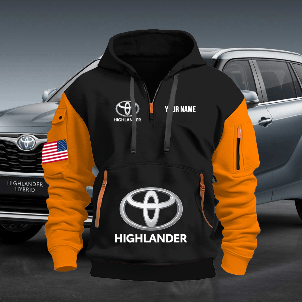 TY11 Custom Print Name Quarter Zipper Hoodie