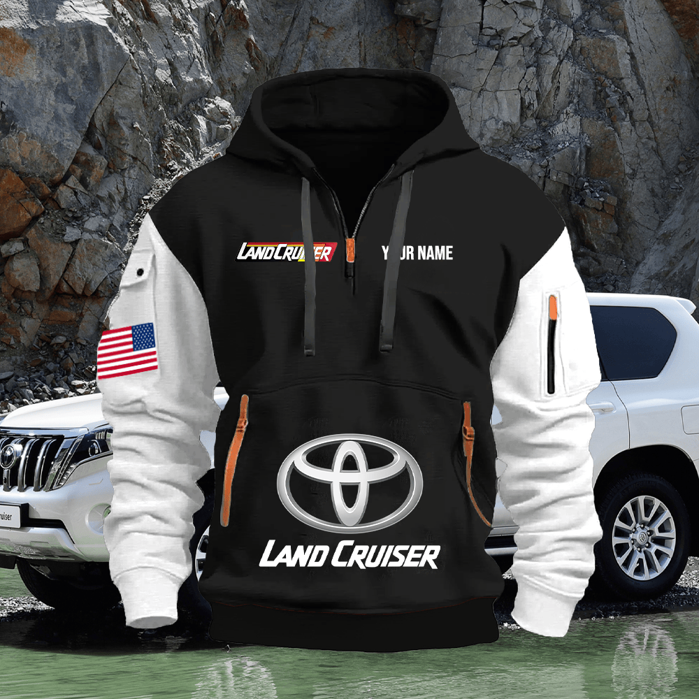 TY12 Custom Print Name Quarter Zipper Hoodie