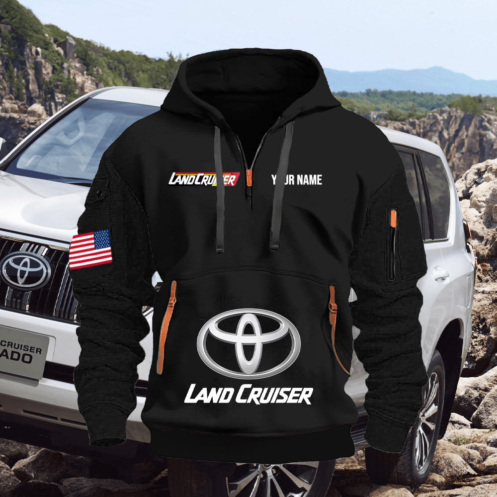 TY12 Custom Print Name Quarter Zipper Hoodie