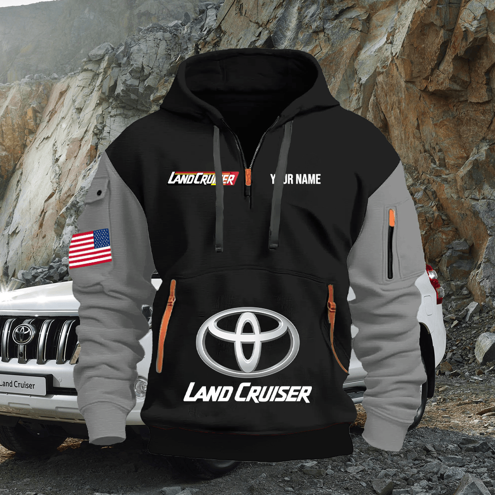 TY12 Custom Print Name Quarter Zipper Hoodie