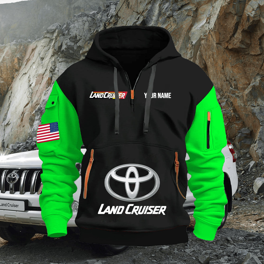 TY12 Custom Print Name Quarter Zipper Hoodie