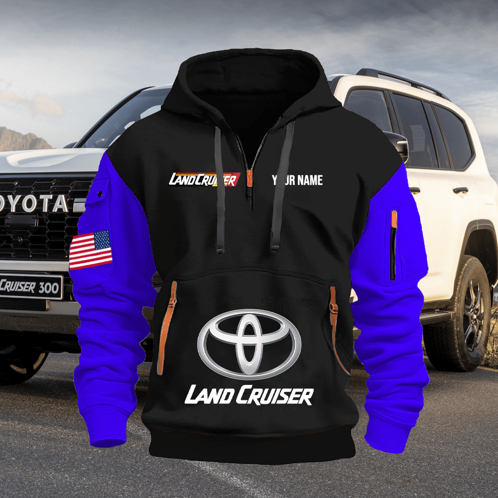 TY12 Custom Print Name Quarter Zipper Hoodie