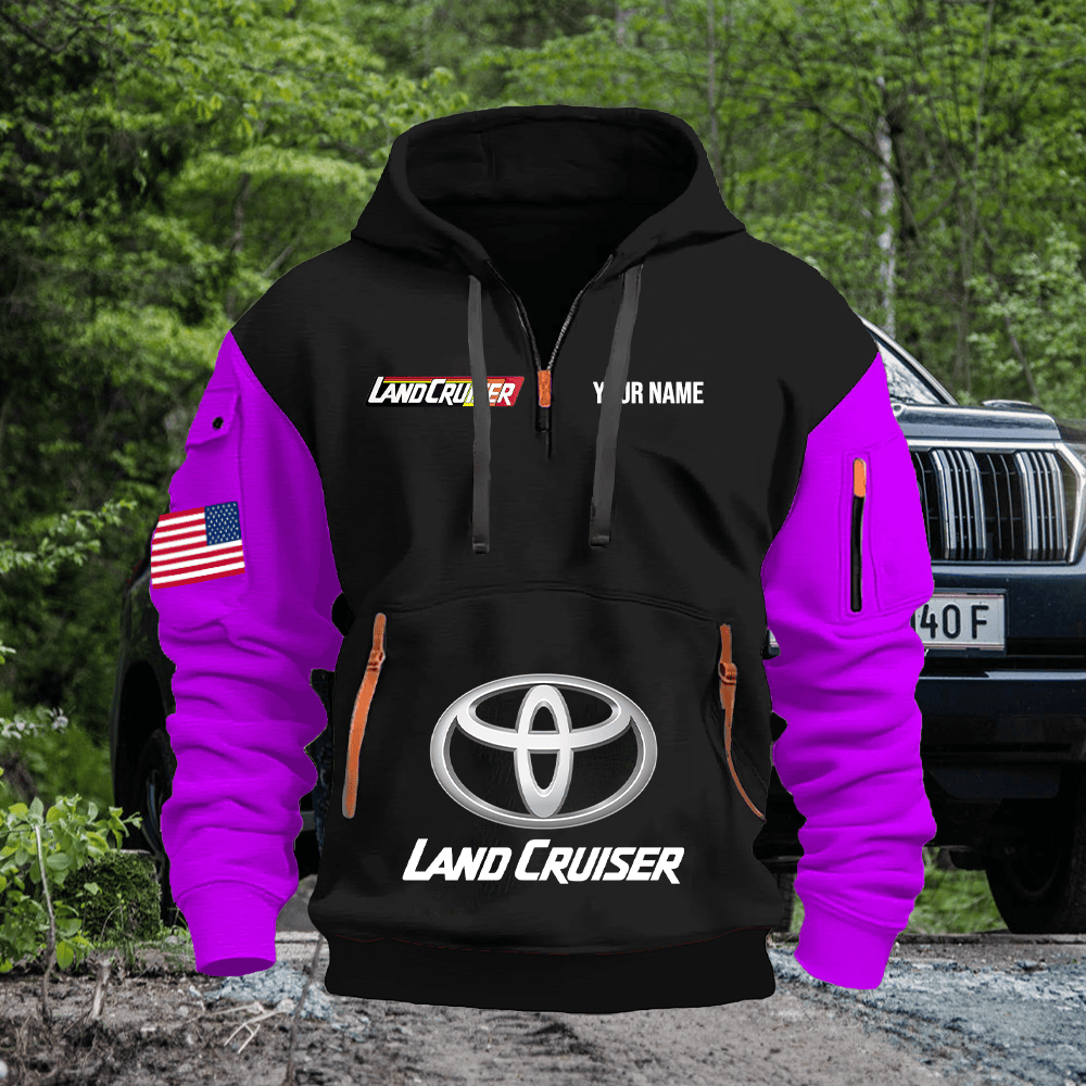 TY12 Custom Print Name Quarter Zipper Hoodie