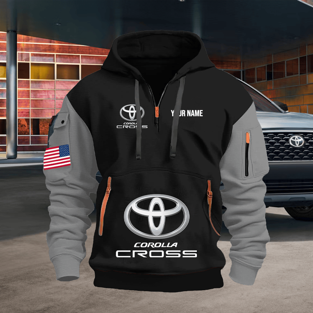 TY13 Custom Print Name Quarter Zipper Hoodie