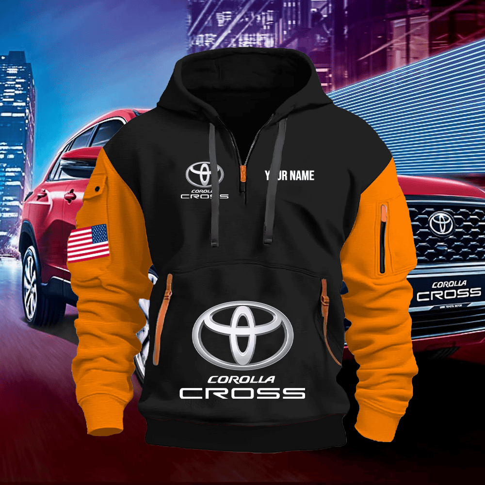 TY13 Custom Print Name Quarter Zipper Hoodie