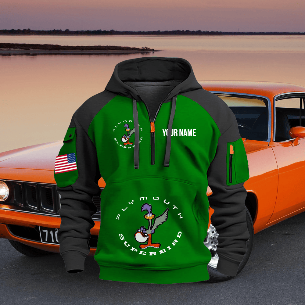 PM Custom Print Name Quarter Zipper Hoodie