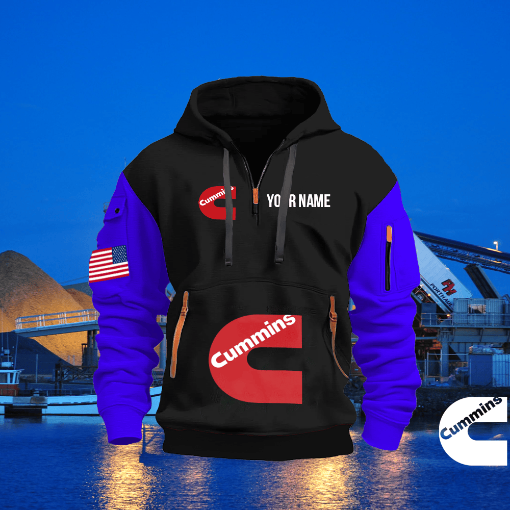 CM Custom Print Quarter Zipper Hoodie