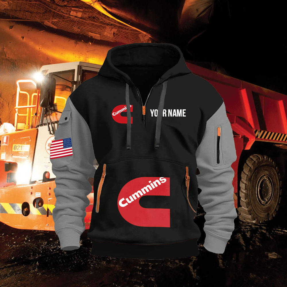 CM Custom Print Quarter Zipper Hoodie