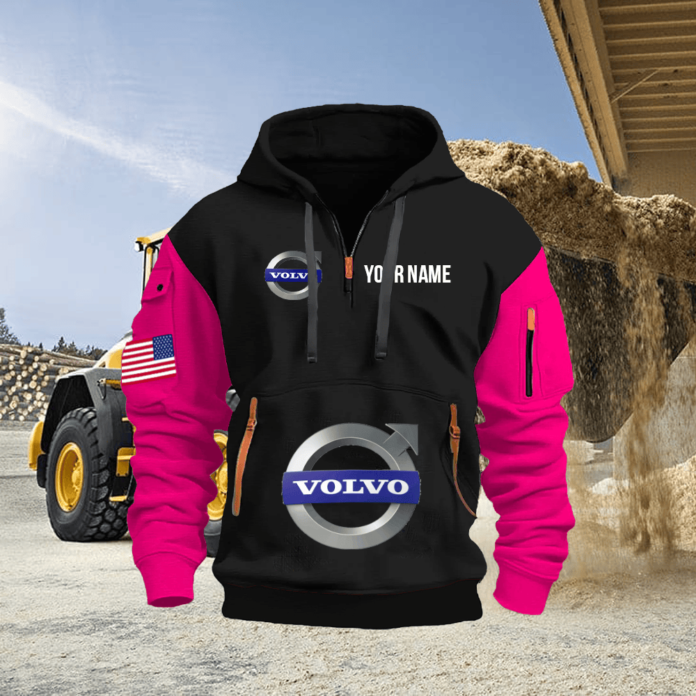 VV CE Custom Print Name Quarter Zipper Hoodie