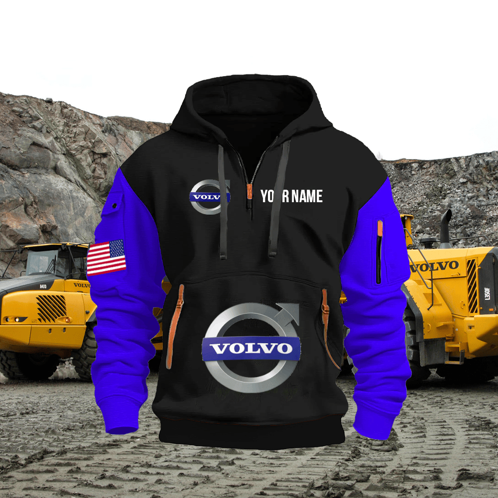 VV CE Custom Print Name Quarter Zipper Hoodie